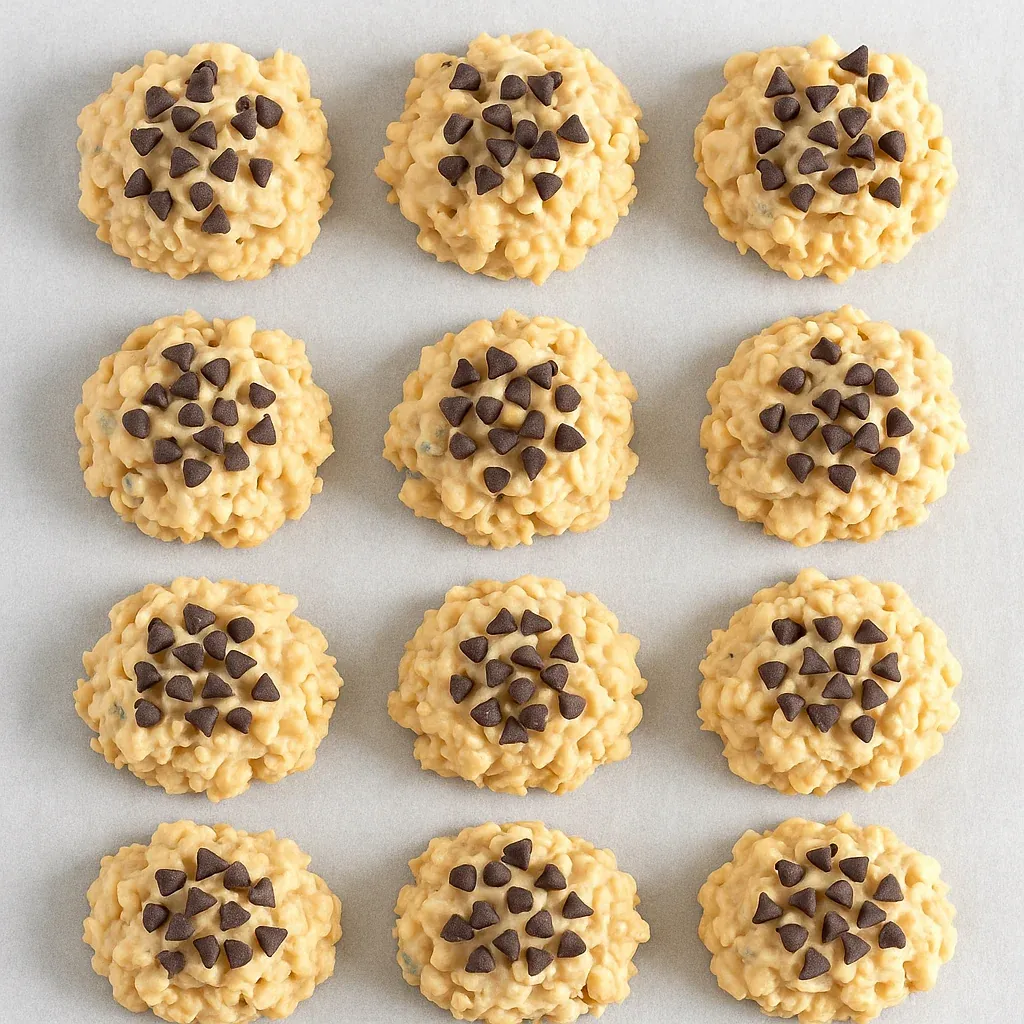 A dozen chocolate chip cookies.