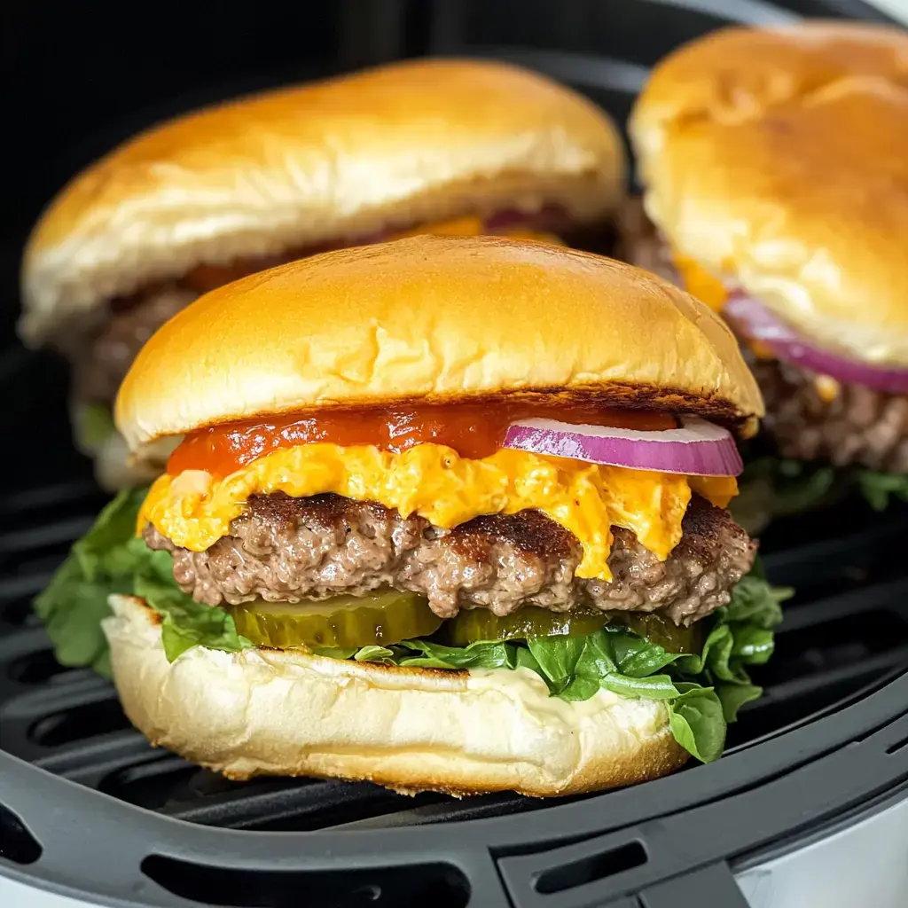 Air Fryer Burgers
