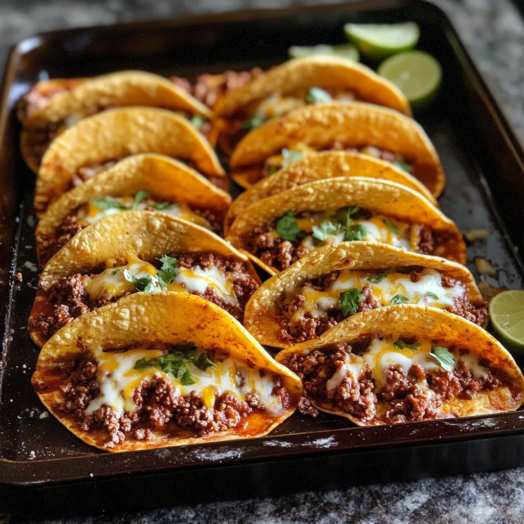 Golden Baked Beef Tacos