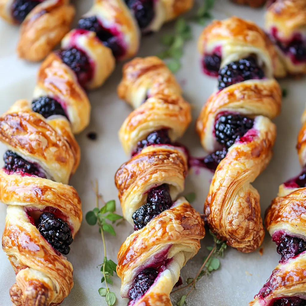 Flaky Puff Pastry Filled with Blackberry and Goat Cheese