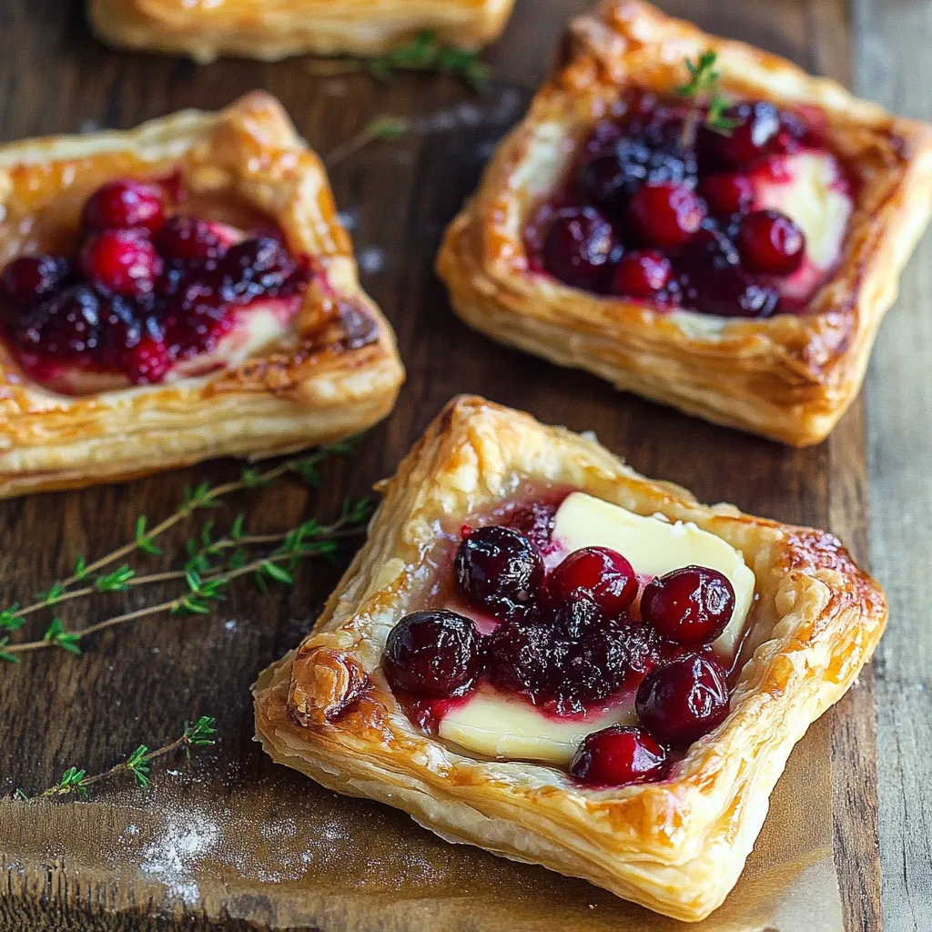 Cranberry Brie Pastry Tarts.