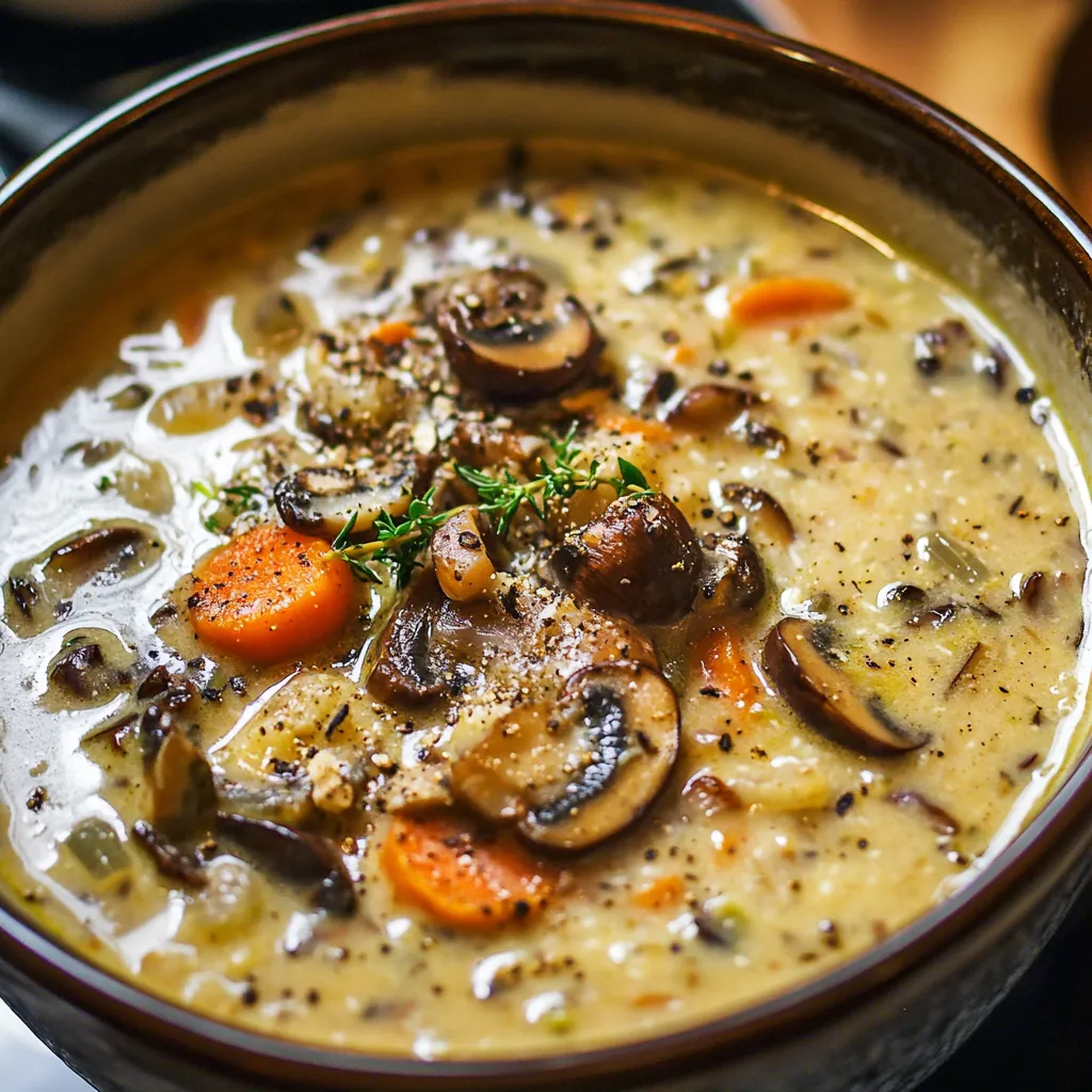 Mushroom and Wild Rice Soup