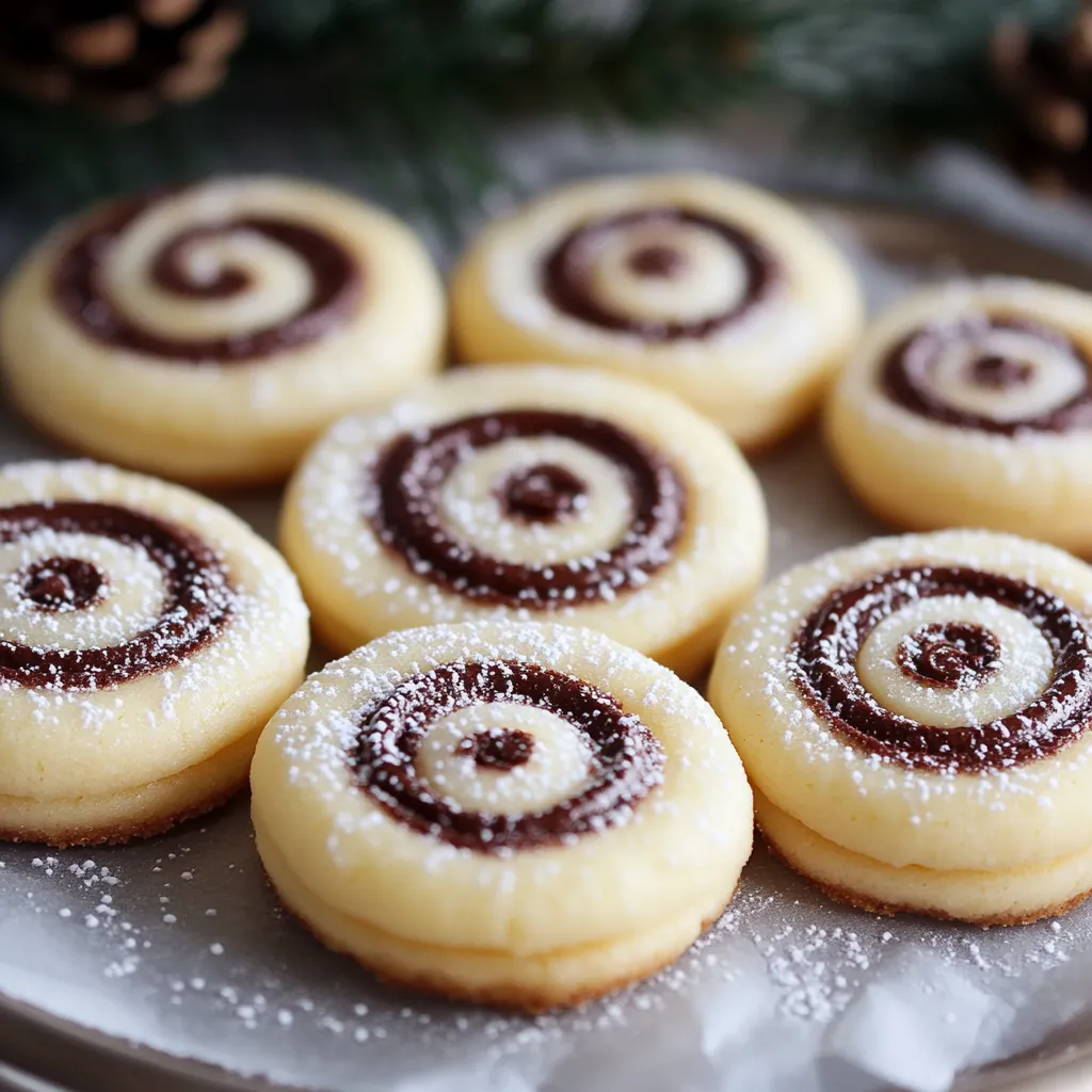 Holiday Chocolate Vanilla Swirl Cookies