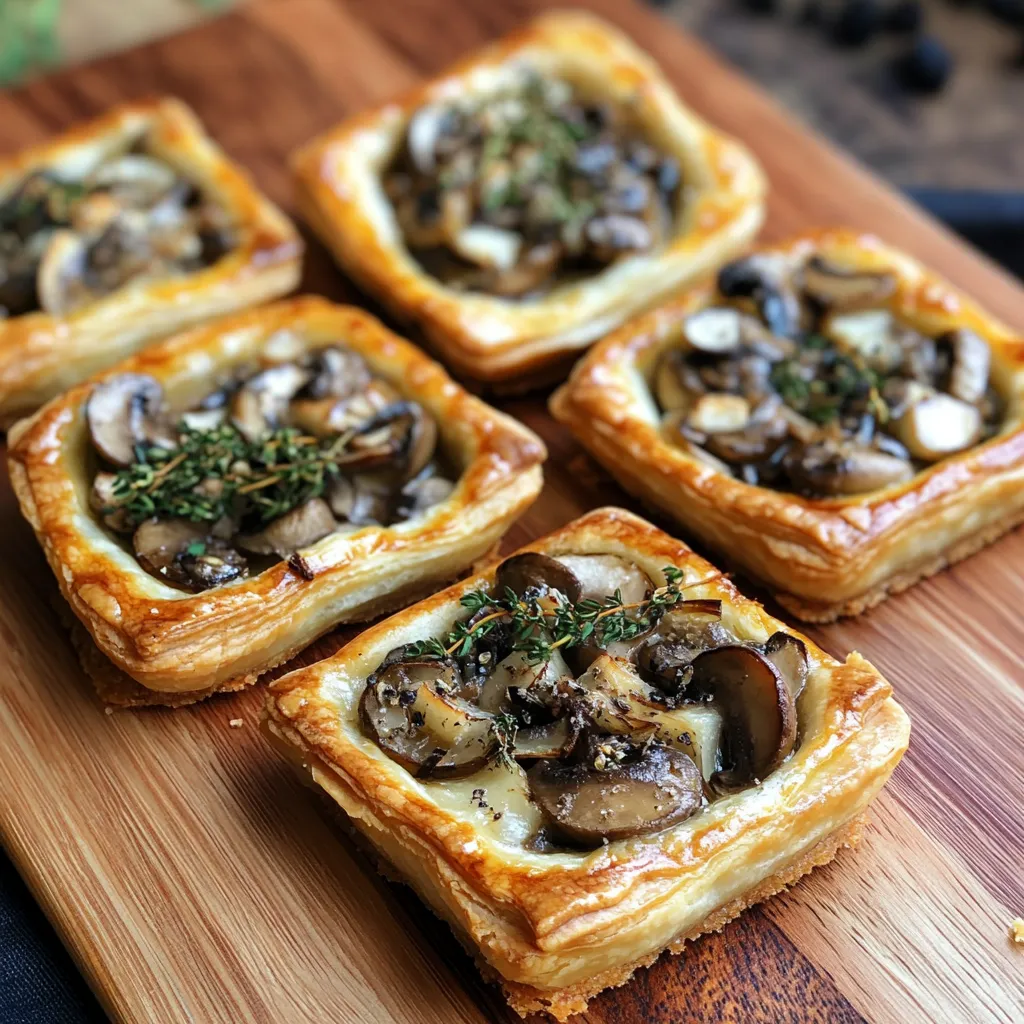Herbed Goat Cheese and Mushroom Tarts