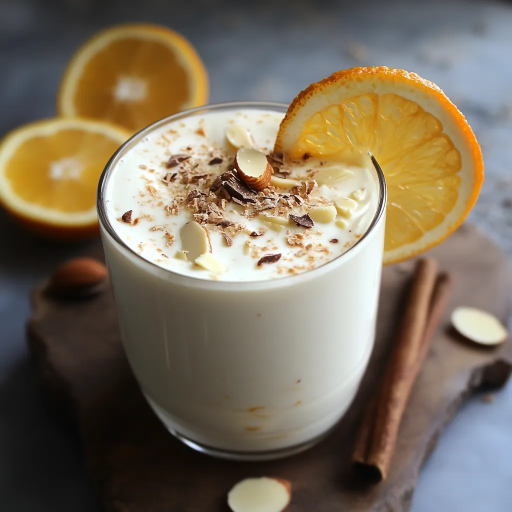 Cozy orange almond cocoa drink
