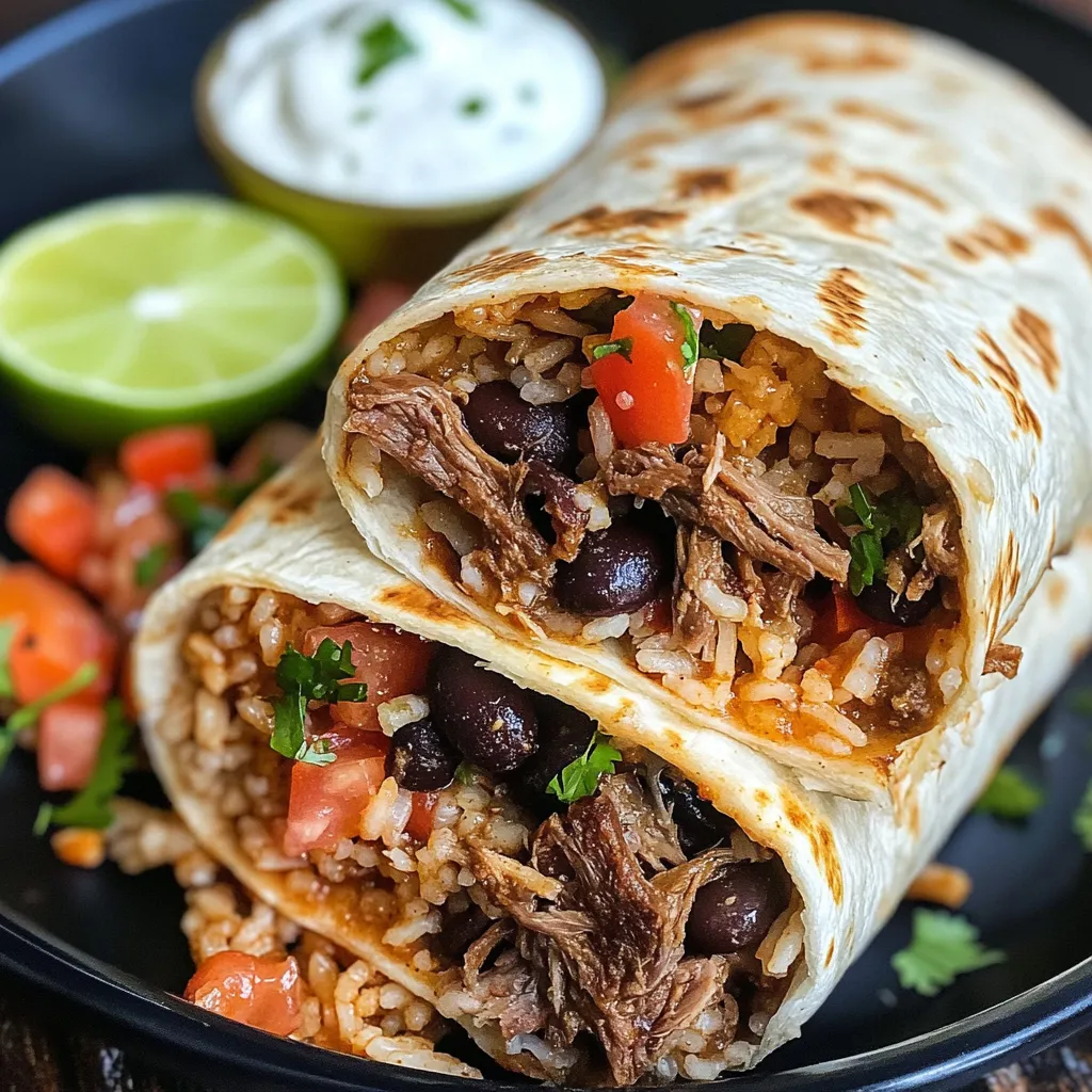 Tasty Beef Barbacoa Wrap