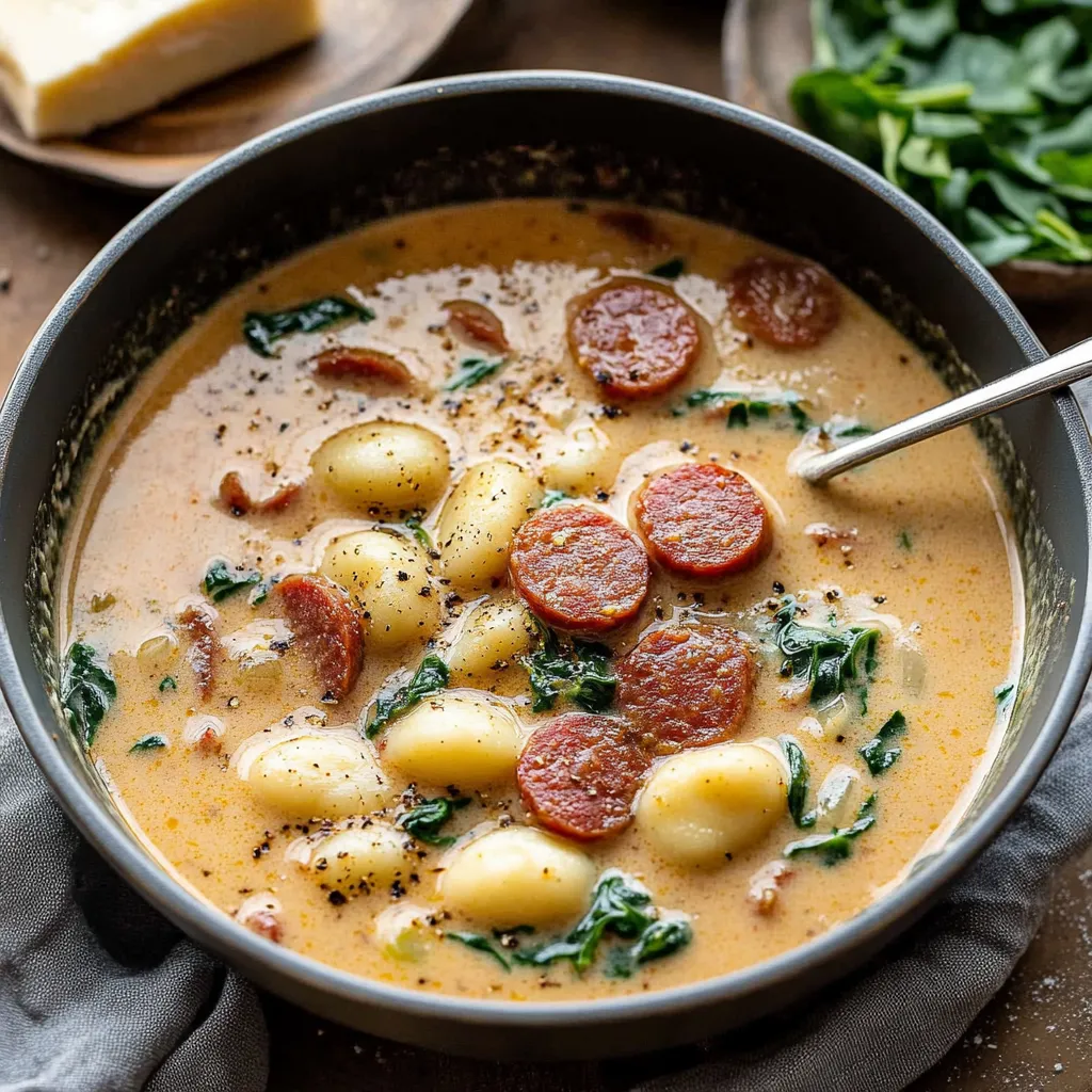 Kielbasa Gnocchi Soup