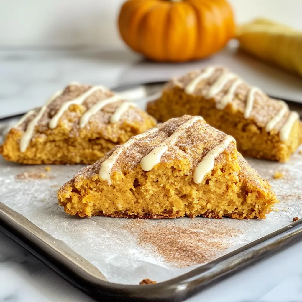 Pumpkin Scones with Maple Glaze recipe