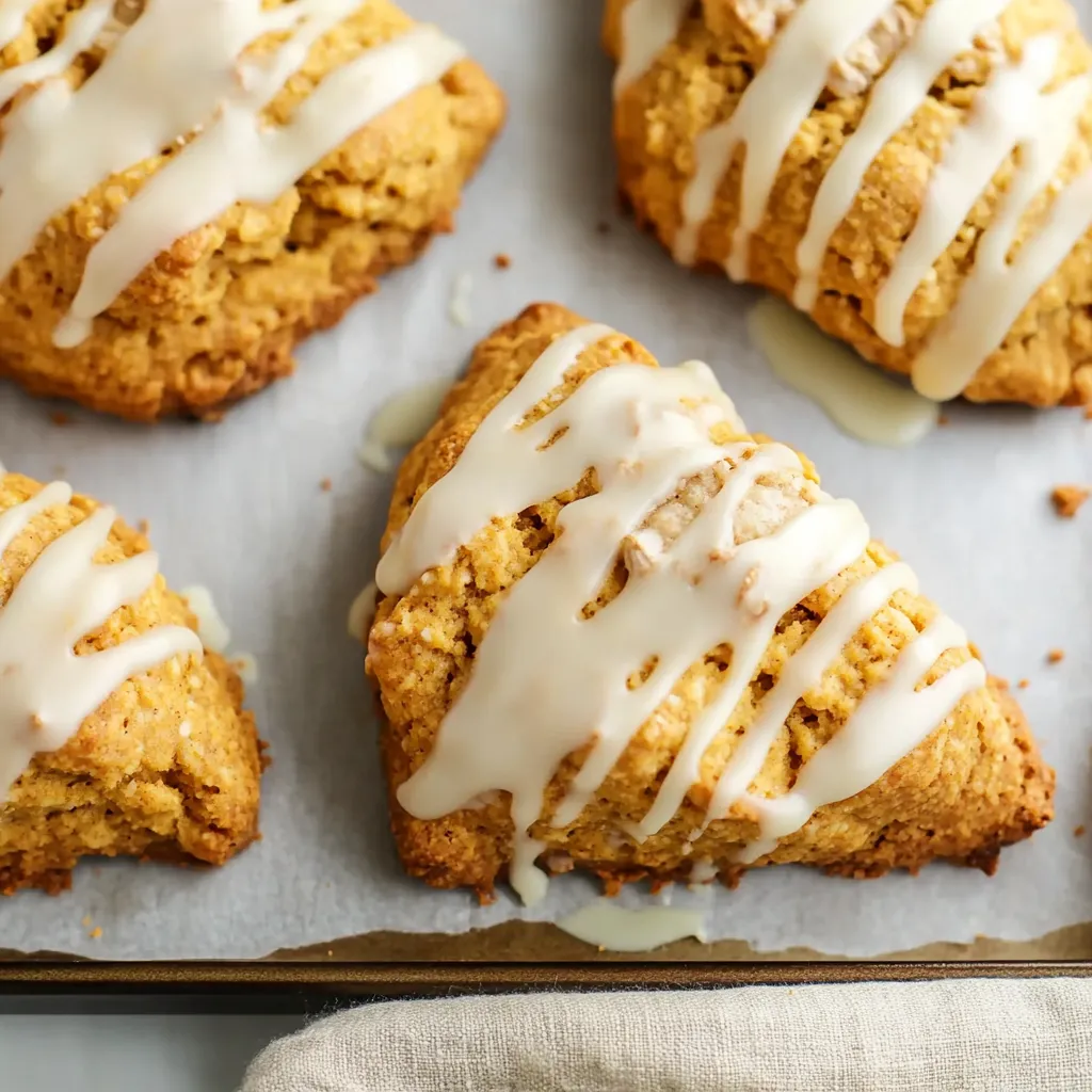 Pumpkin Scones with Maple Glaze recipe