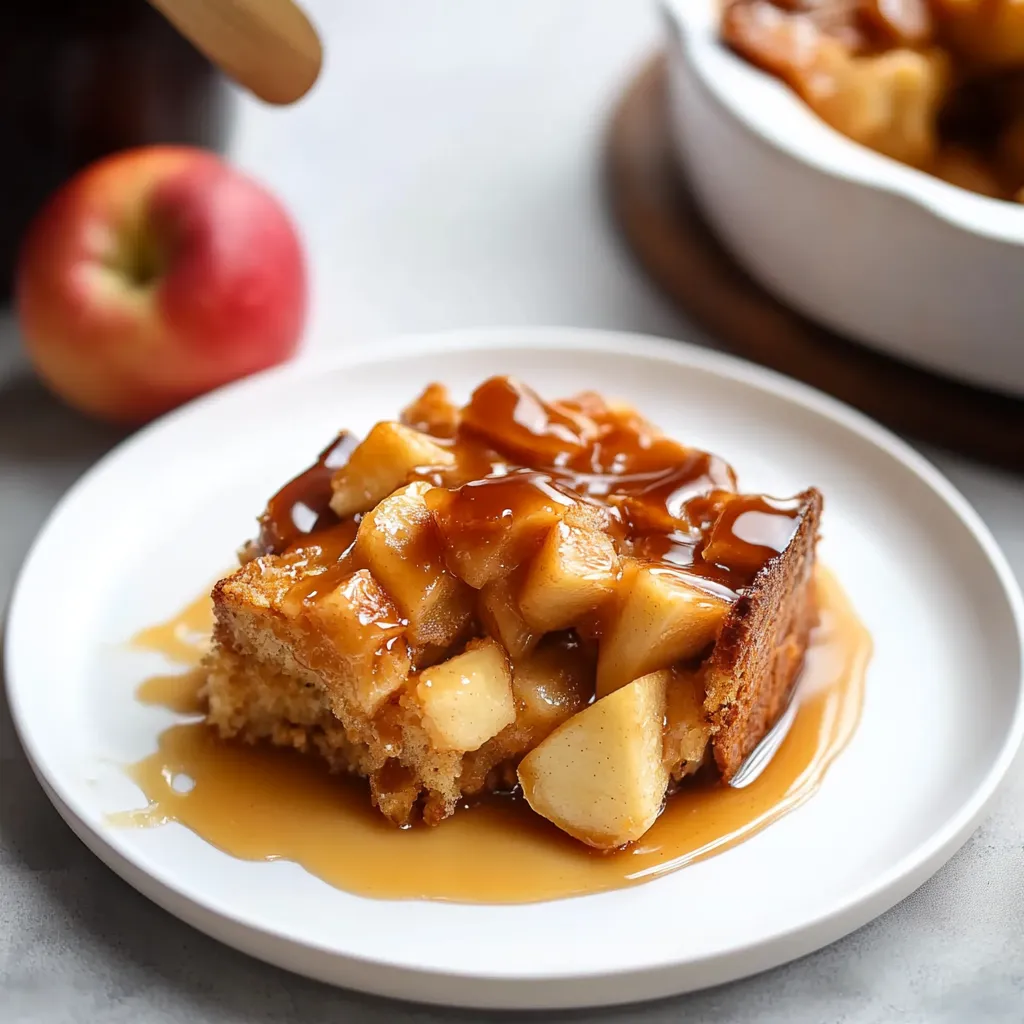 Soft and Warm Apple Bread Pudding