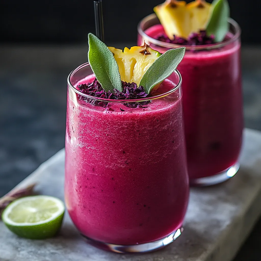 Tropical Pineapple Hibiscus Smoothie