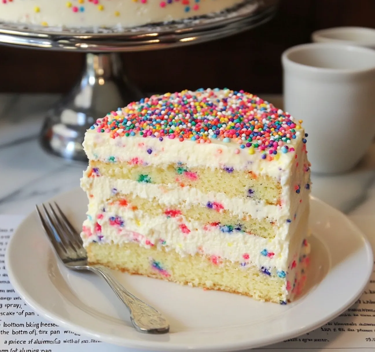 Bright Funfetti Cake Layers