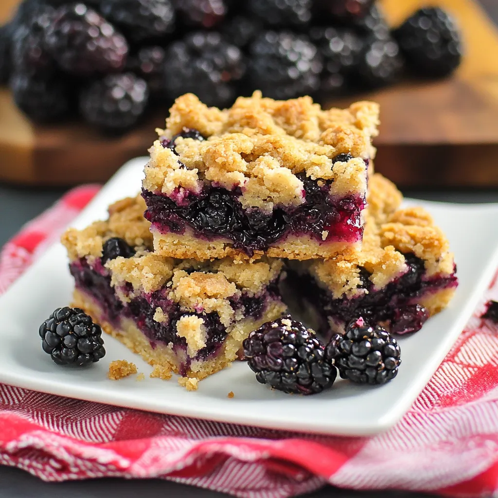 Blackberry Bars Summer Treat