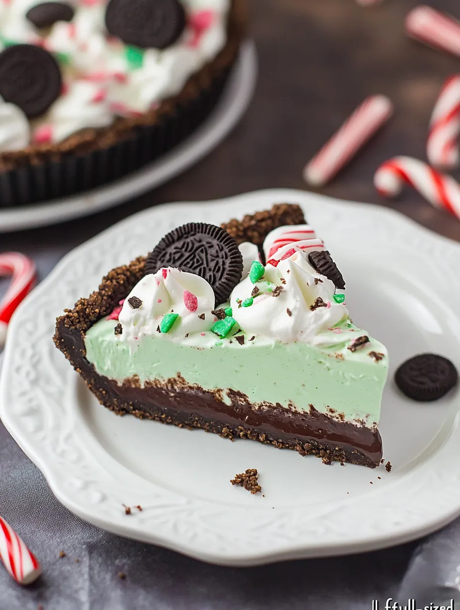 Easy No Bake Mint Chocolate Pie