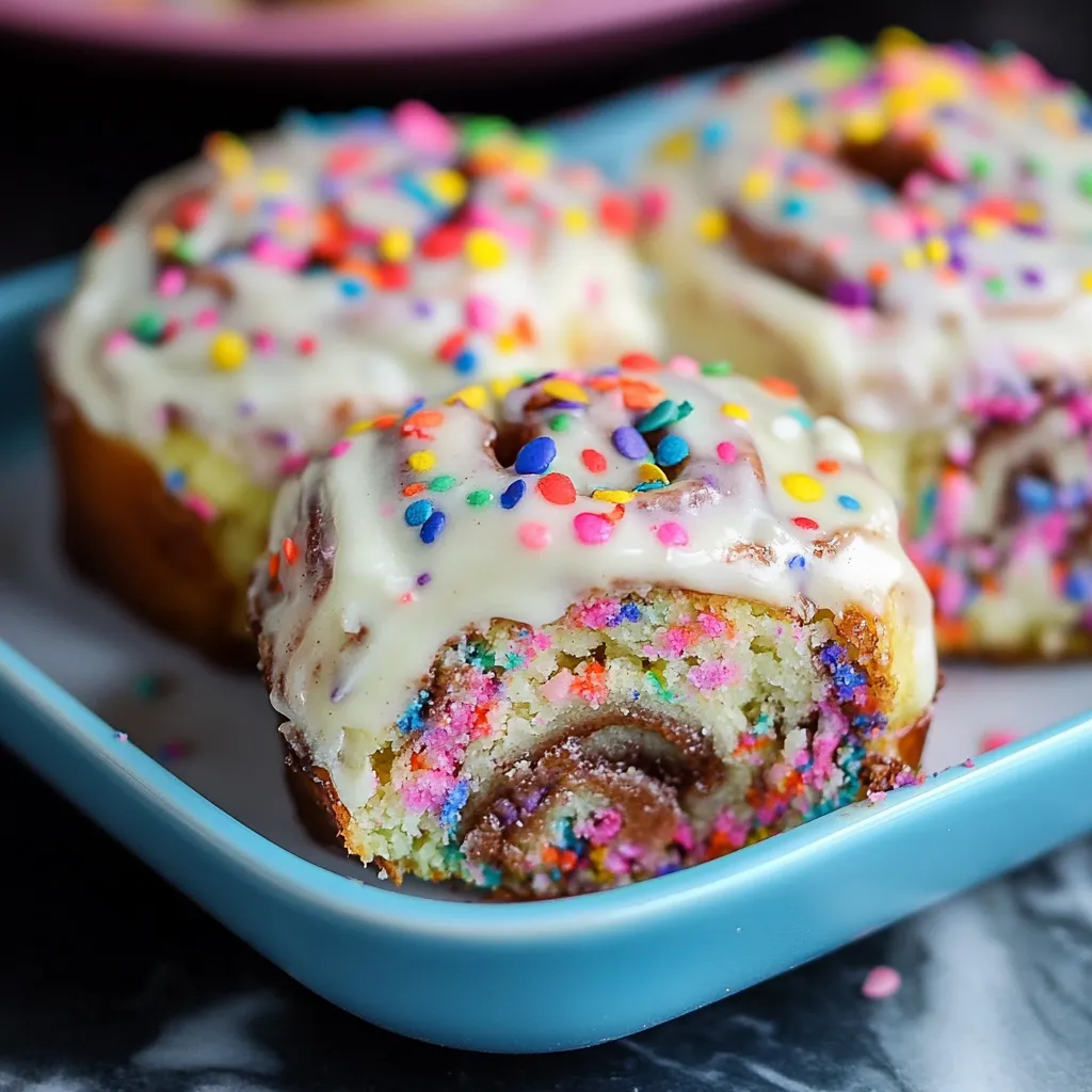 Easy Overnight Funfetti Cinnamon Rolls