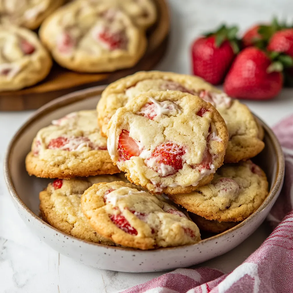 Cheesecake Strawberry Cookies
