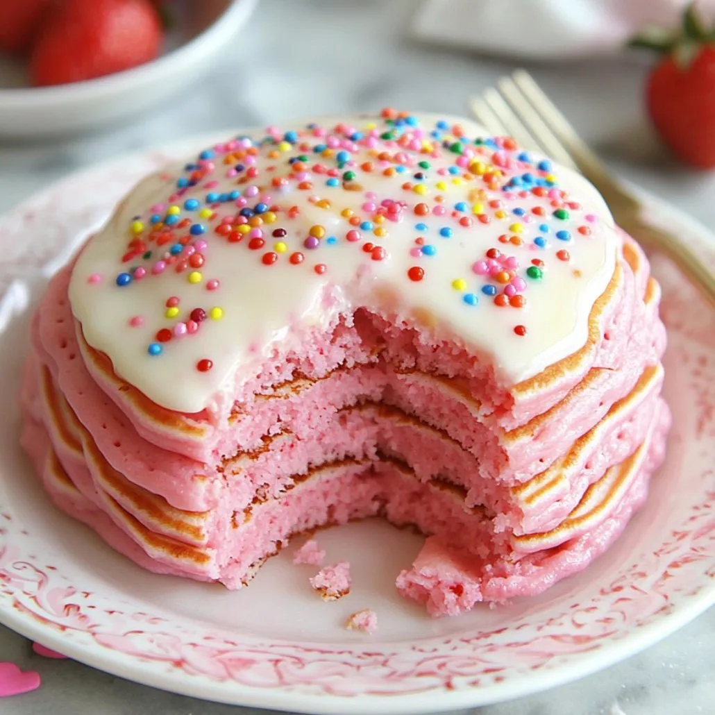 Homemade Pink Pancakes Recipe