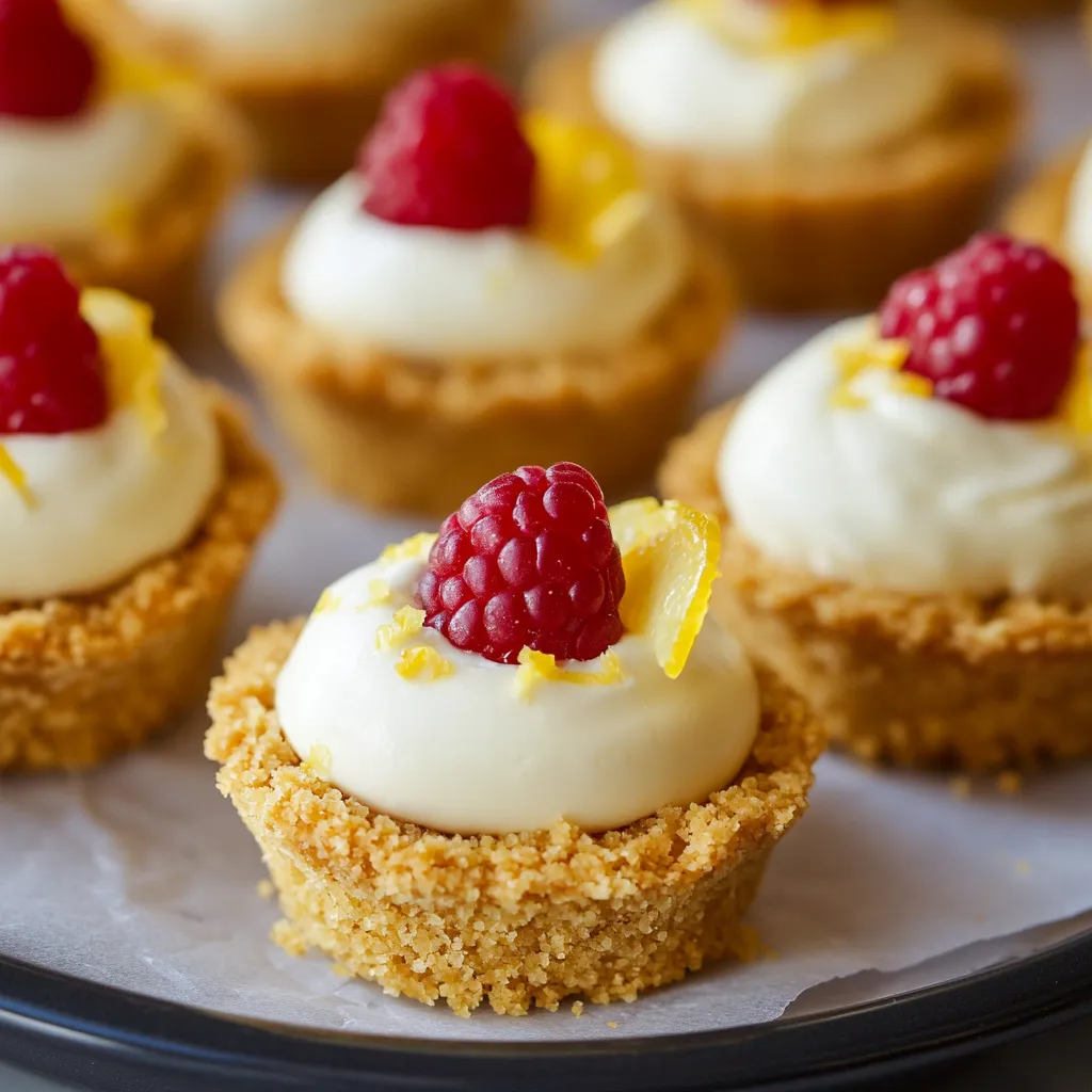 Mini No-Bake Cheesecake Tarts with Lemon