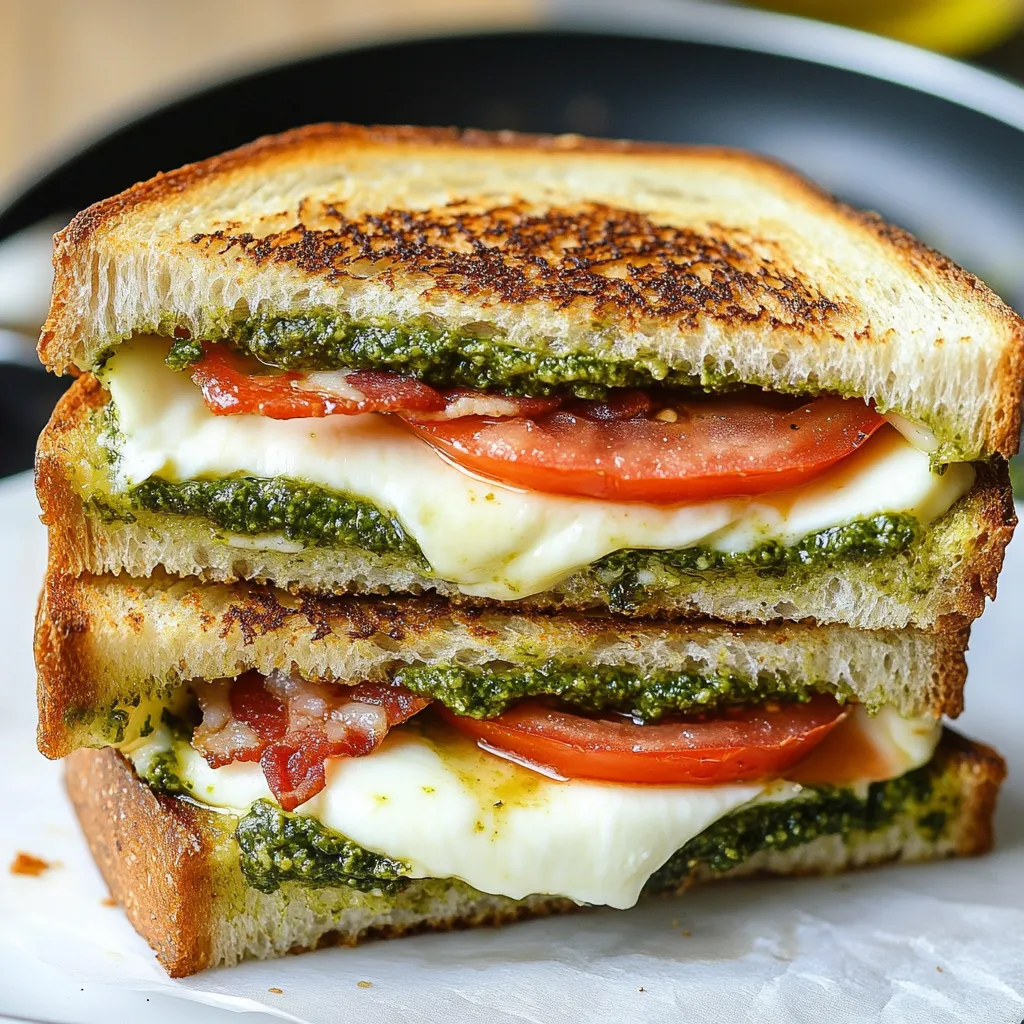 Grilled Pesto Melt Sandwich