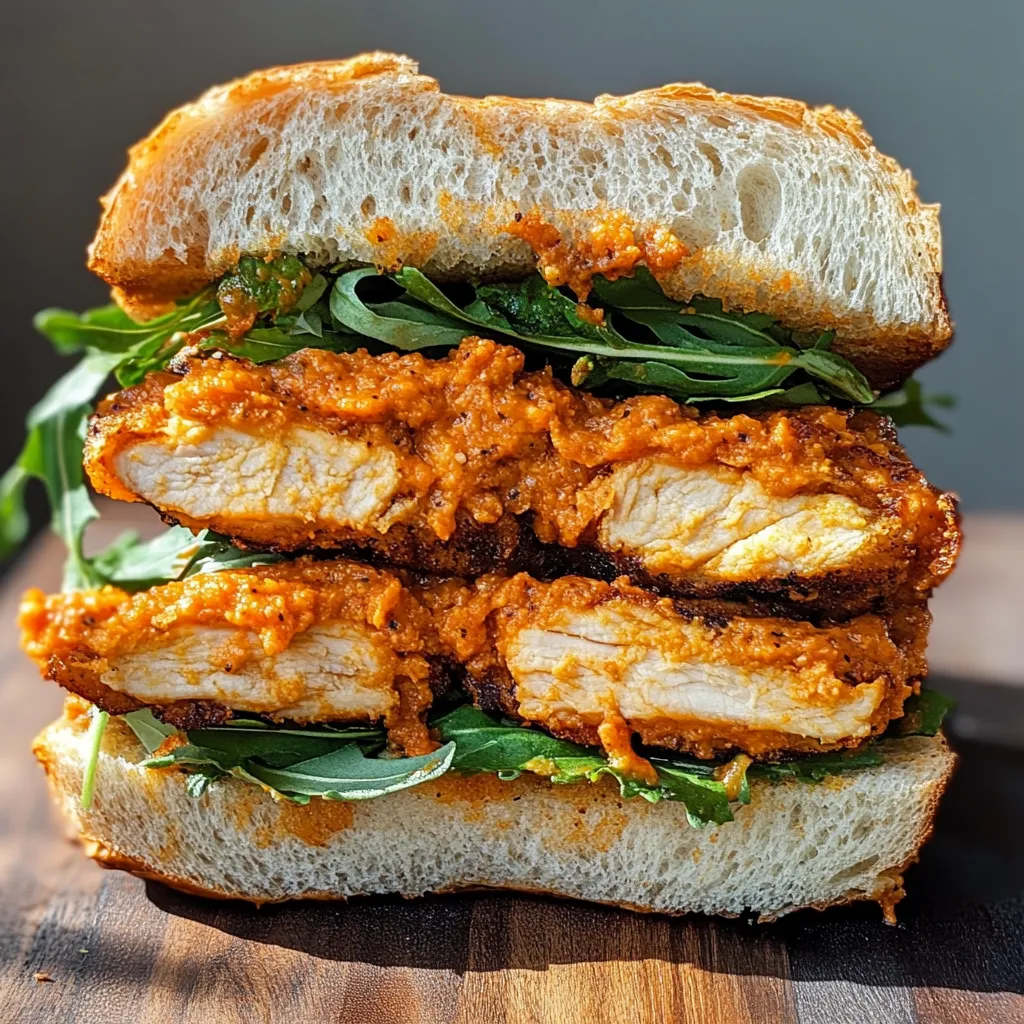Crispy Chicken Romesco Sandwich