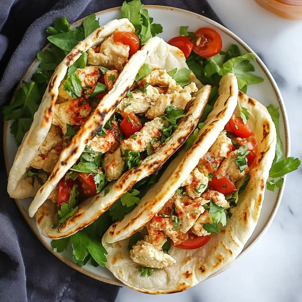 Homemade Chicken Hummus Naan Wraps Recipe