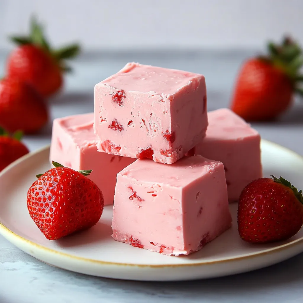 Strawberry Fudge Made with Two Ingredients