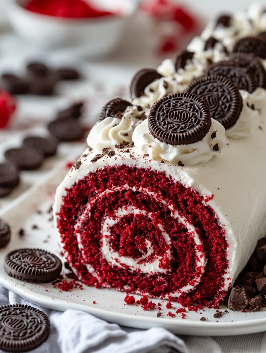 Red Velvet Oreo Cake Roll Recipe