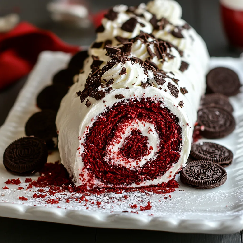 Easy Red Velvet Oreo Cake Roll Recipe