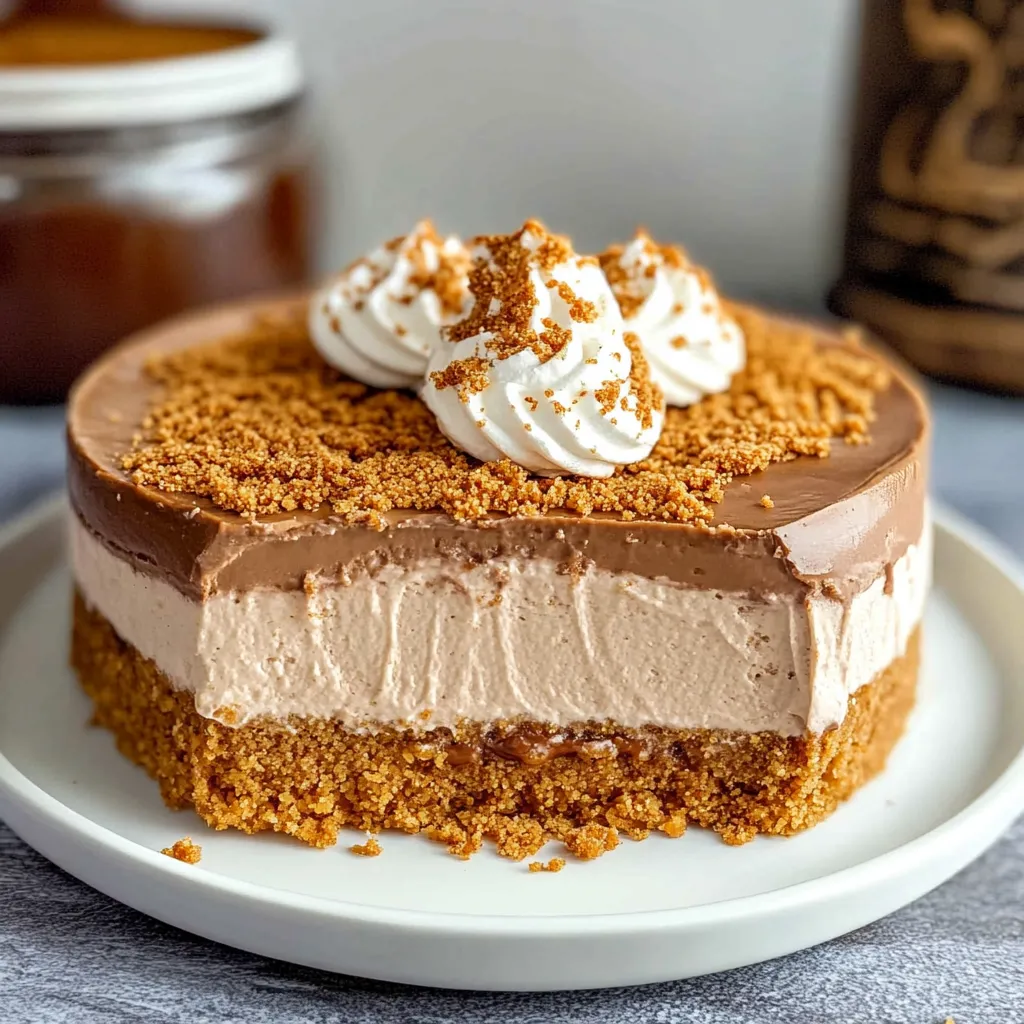 Biscoff and Nutella No-Bake Cheesecake Recipe