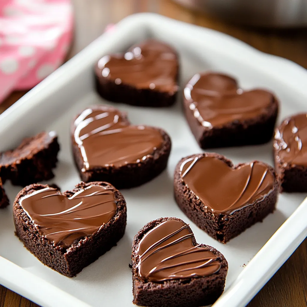 Fancy Chocolate Coated Brownie Hearts