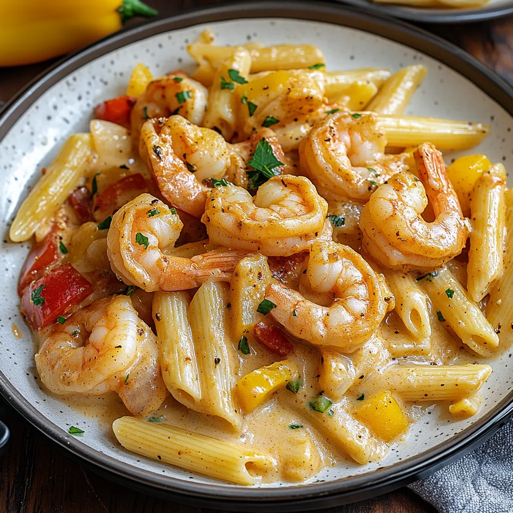 Bright and Bold Shrimp Rasta Pasta