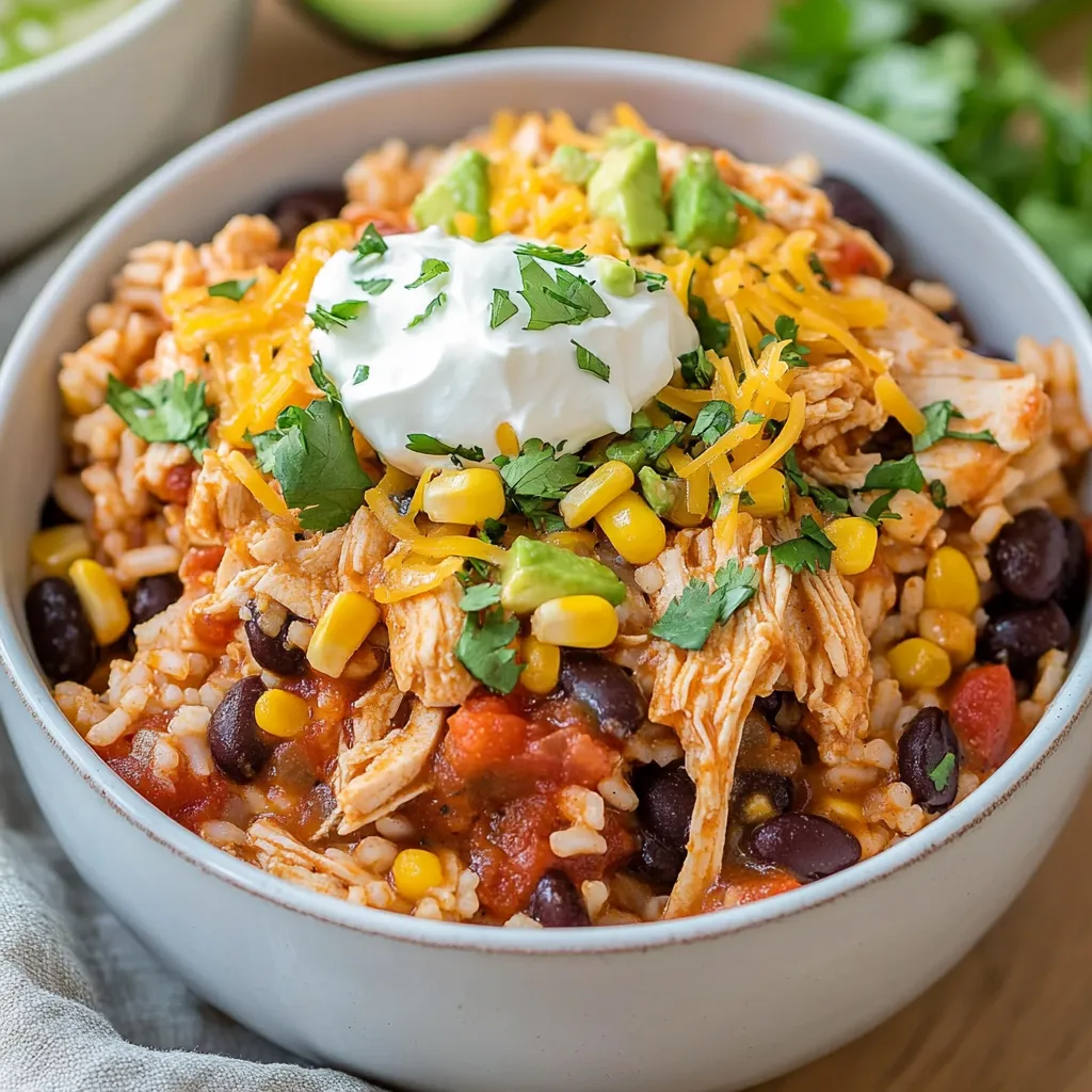 Simple Slow Cooker Chicken Bowls