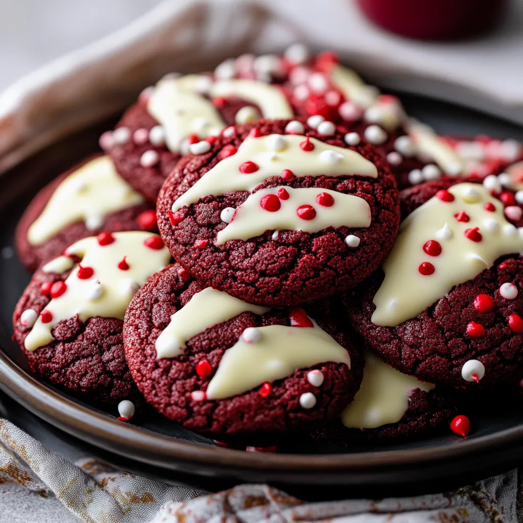 Rich Red Velvet with White Chocolate Dip