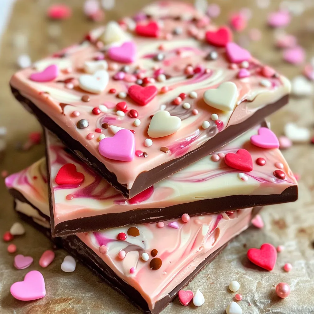 Chocolate Bark for Valentine's