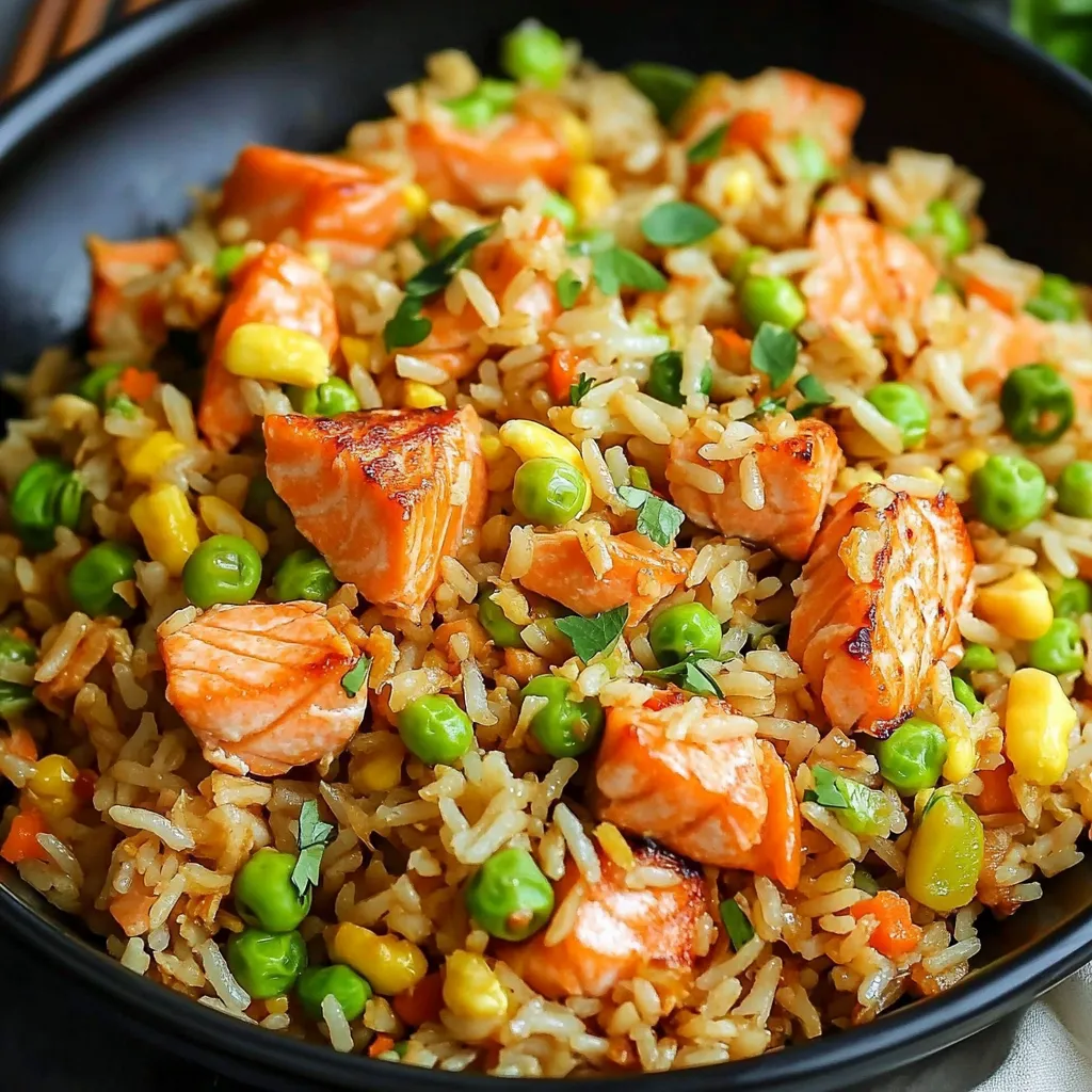 Salmon Cauliflower Rice Dish