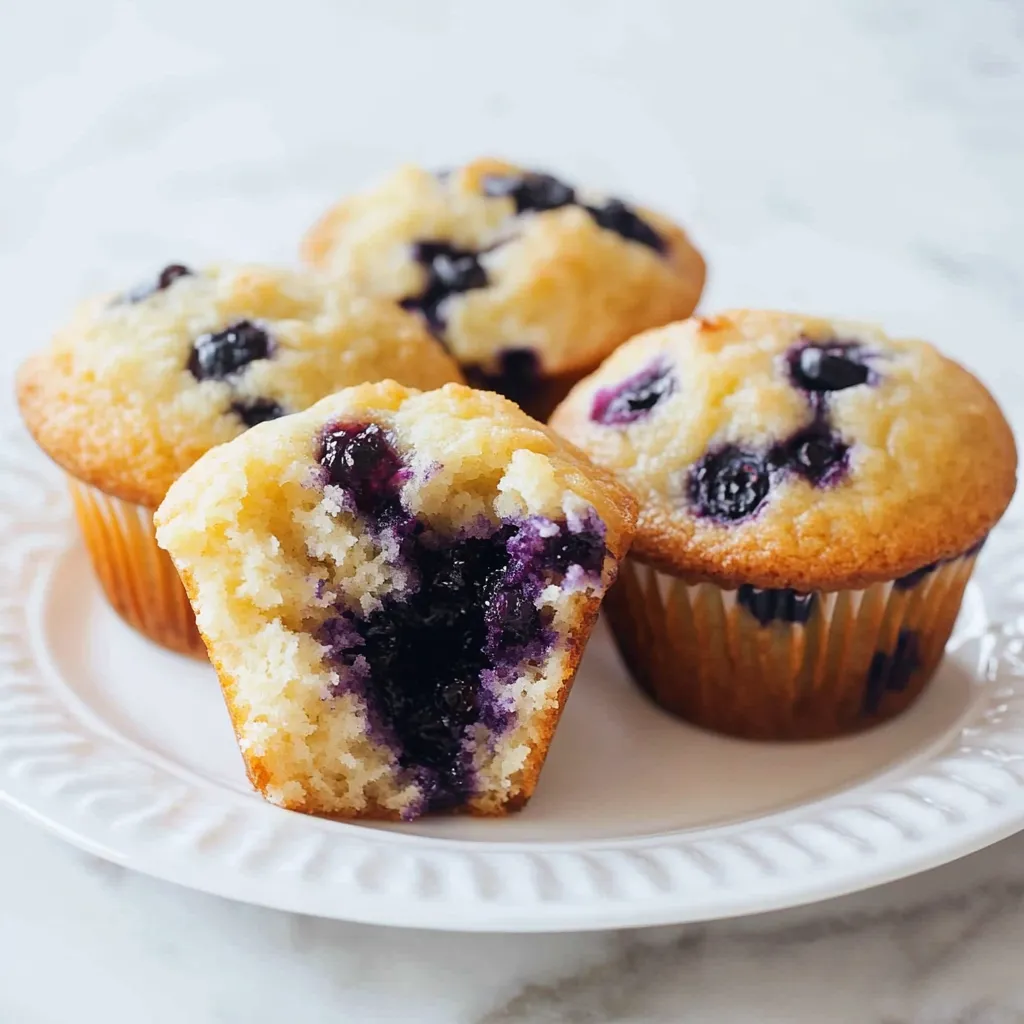 Fluffy Blueberry Muffins