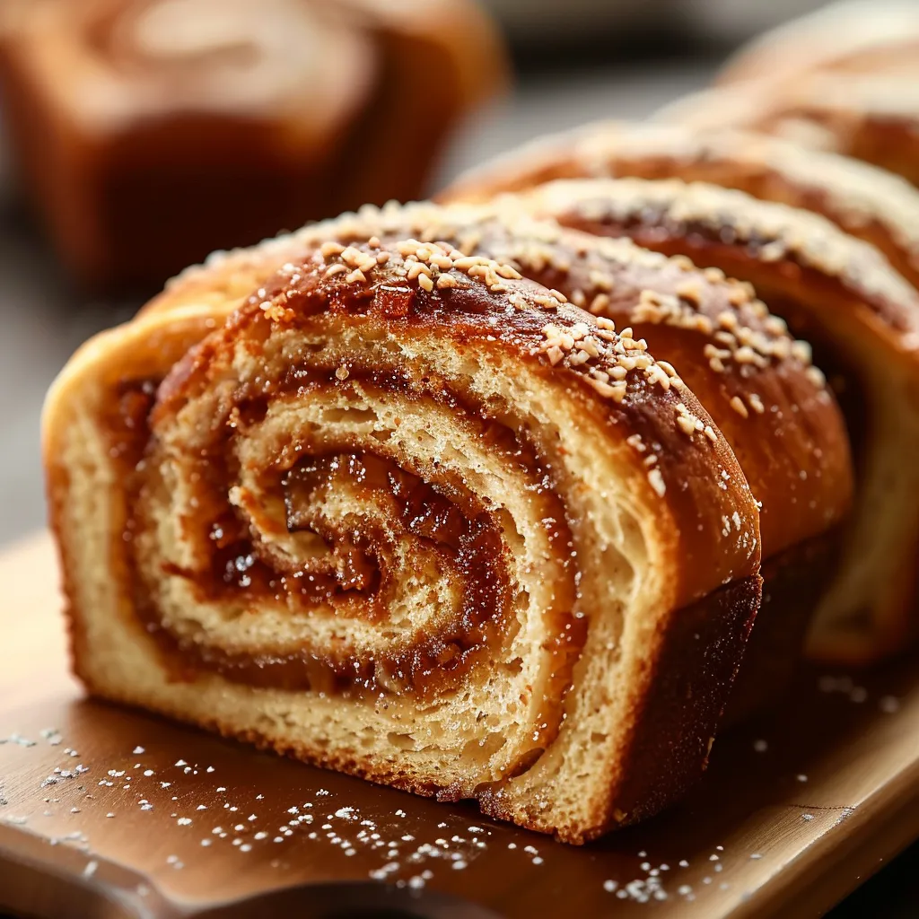 A tasty baked good featuring a spiral pattern on top, ready for eating.