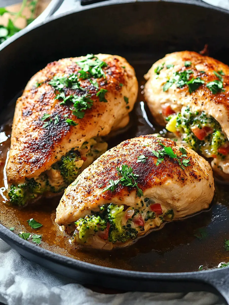 A pan of chicken with broccoli and tomatoes.