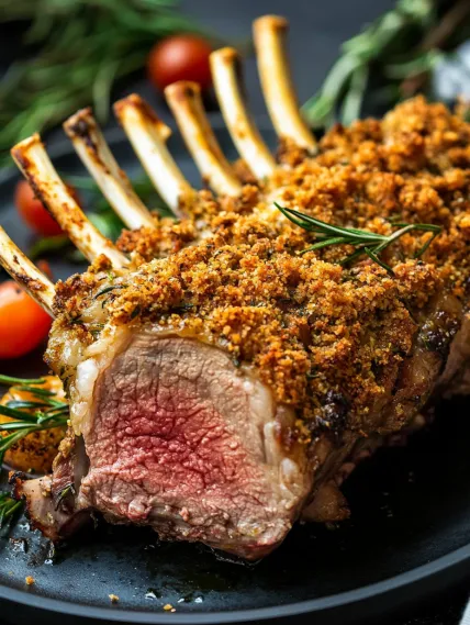 A roast of meat with a bone in it.