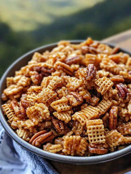A bowl of cereal with a nutty flavor.