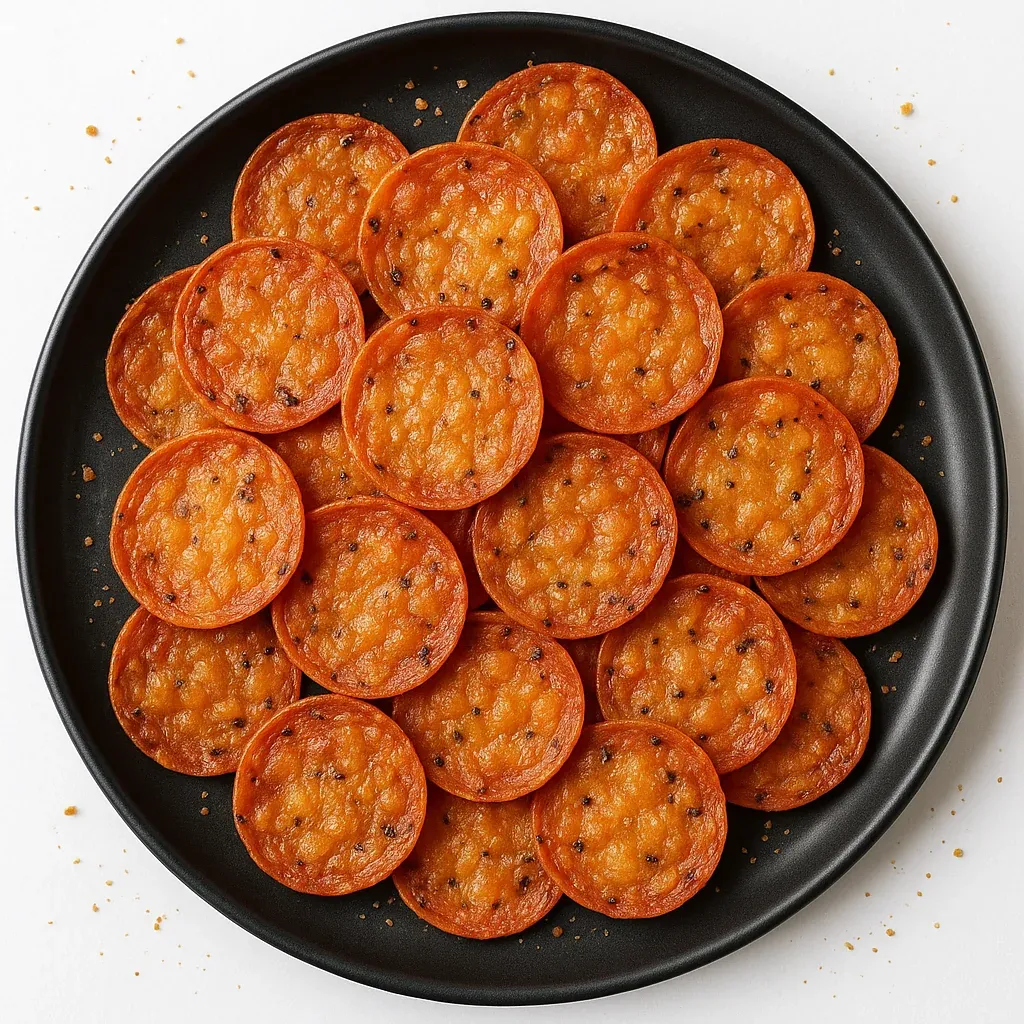 A plate of pizza with a black plate.
