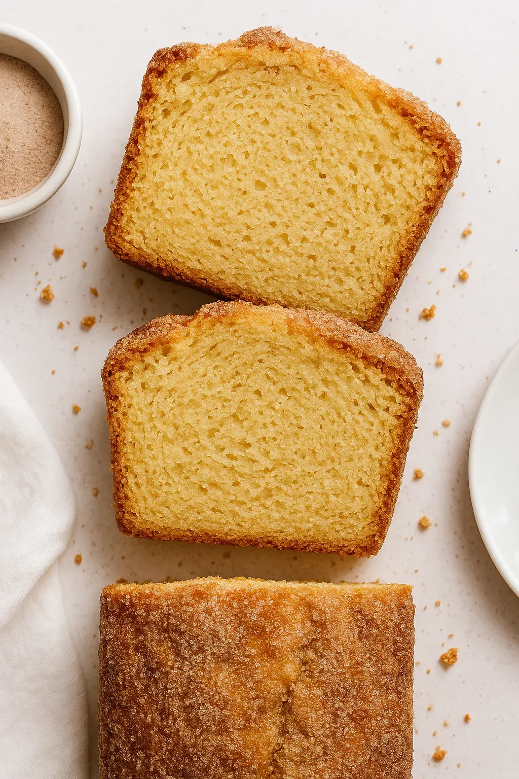 A slice of cake with a white plate underneath.