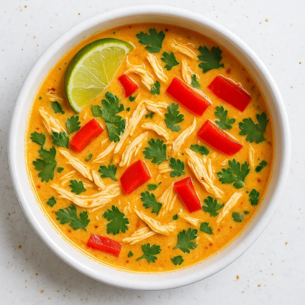 A bowl of soup with lime and cilantro.