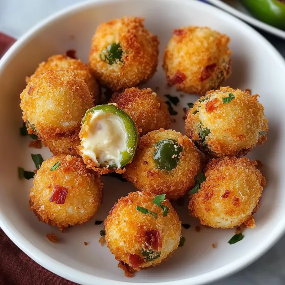A bowl of cheese and jalapeno stuffed mushrooms.
