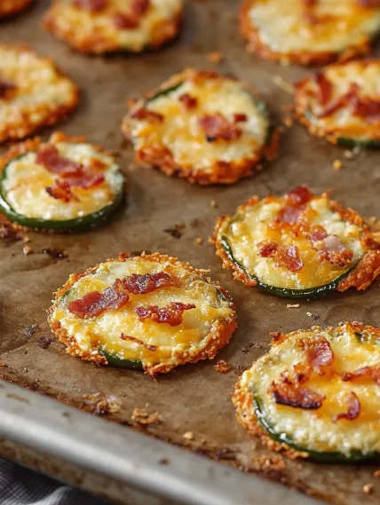 Bacon and cheese stuffed zucchini.