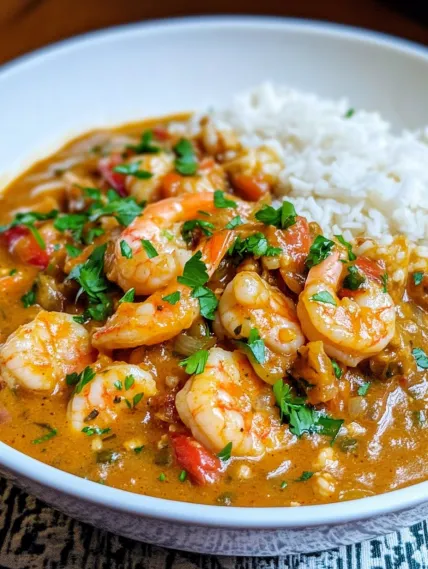 A bowl of shrimp and rice.
