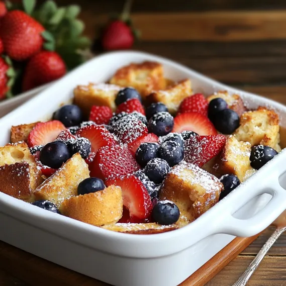A bowl of fresh strawberries and blueberries.