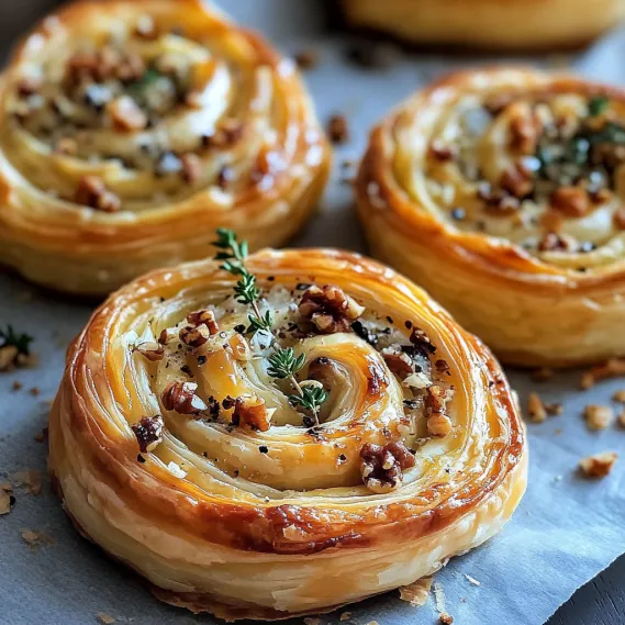 A tray with three golden pastries.