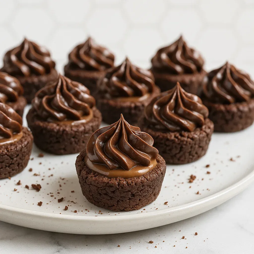 Cupcakes topped with fluffy cream.