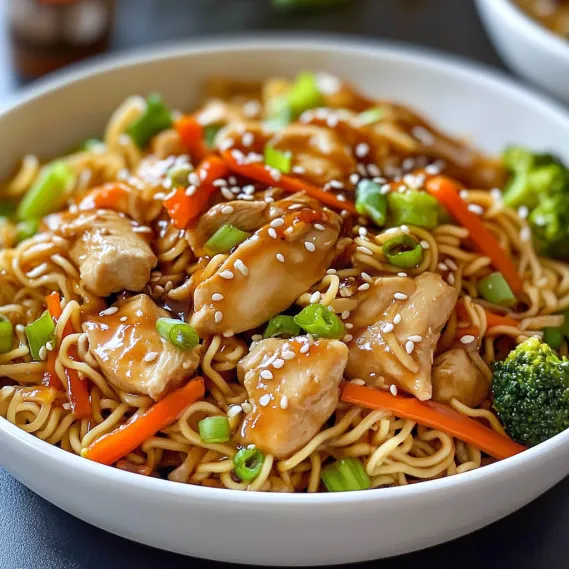 Bowl featuring chicken and stir-fried veggies.